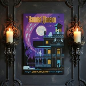 Disneyland's Haunted Mansion By Eric Tan Gallery Wrapped Canvas Art Print 18x12